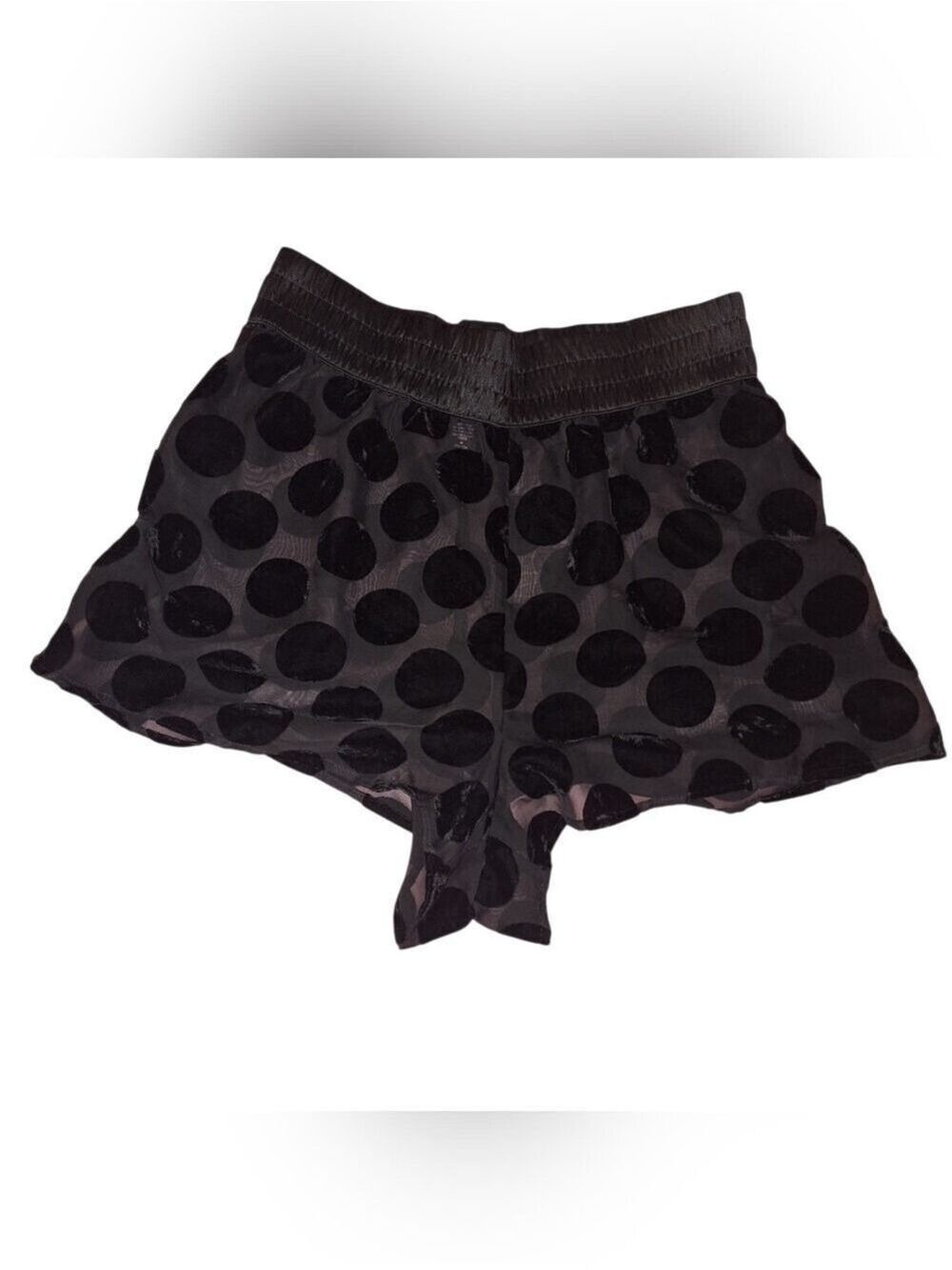 Victoria's Secret Black Velvet Polka Dot Sleep Shorts Medium